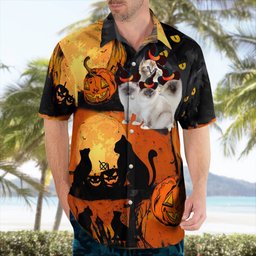 Ragdoll kitten Halloween AOP Hawaii Shirt