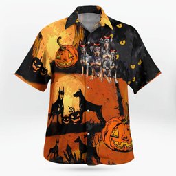Doberman Halloween AOP Hawaii Shirt