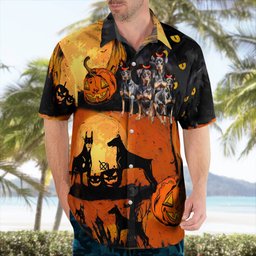 Doberman Halloween AOP Hawaii Shirt