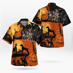 Doberman Halloween AOP Hawaii Shirt