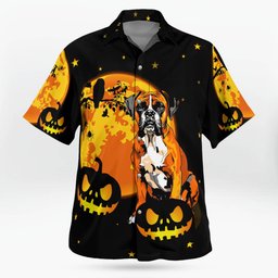 Boxer Halloween AOP Hawaii Shirt