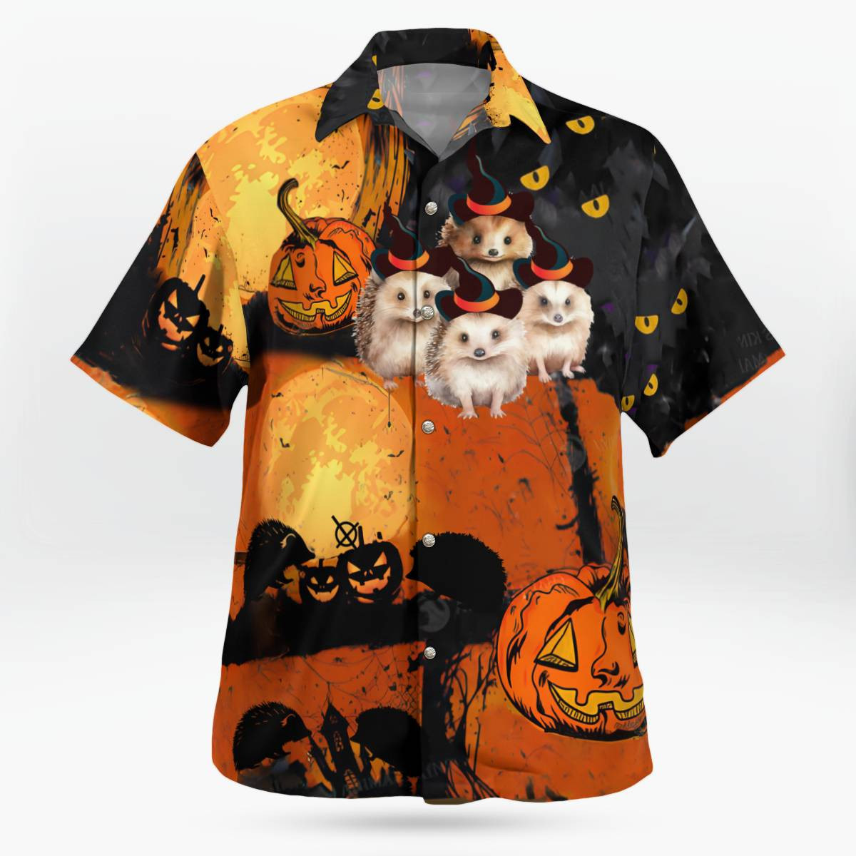 Hedgehog Halloween AOP Hawaii Shirt