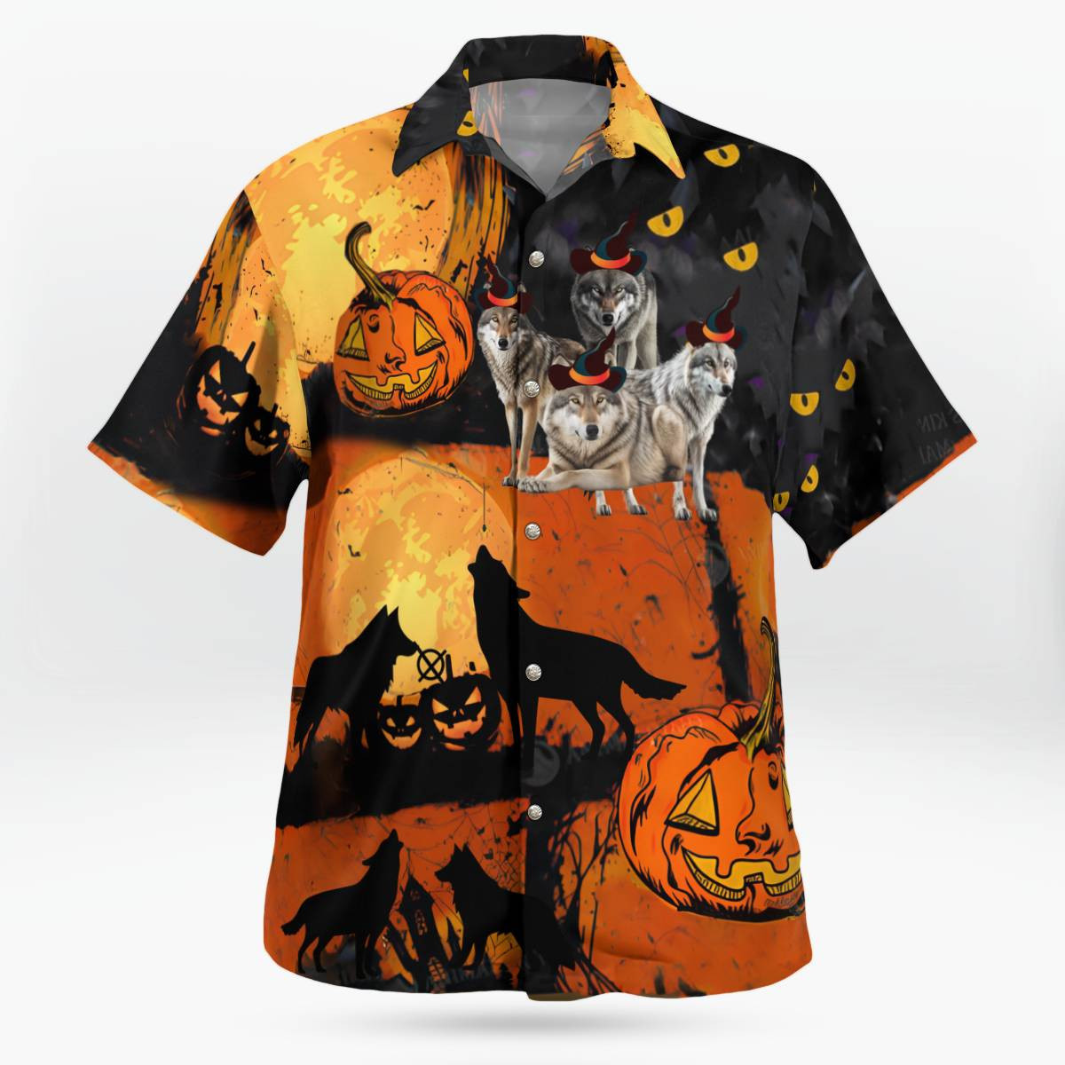 wolf Halloween AOP Hawaii Shirt
