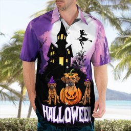 Rhodesian Ridgeback Halloween AOP Hawaii Shirt