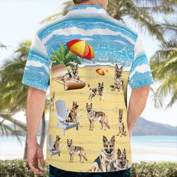 german shepherd  AOP Hawaii Shirt