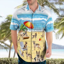 german shepherd  AOP Hawaii Shirt