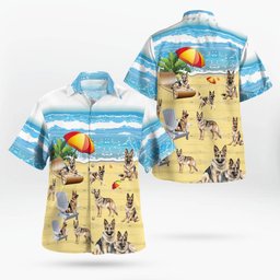 german shepherd  AOP Hawaii Shirt