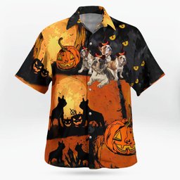 Bulldog Halloween AOP Hawaii Shirt