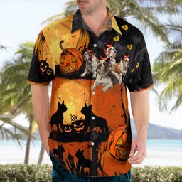 Bulldog Halloween AOP Hawaii Shirt
