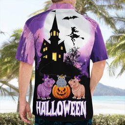 Hippo Halloween AOP Hawaii Shirt
