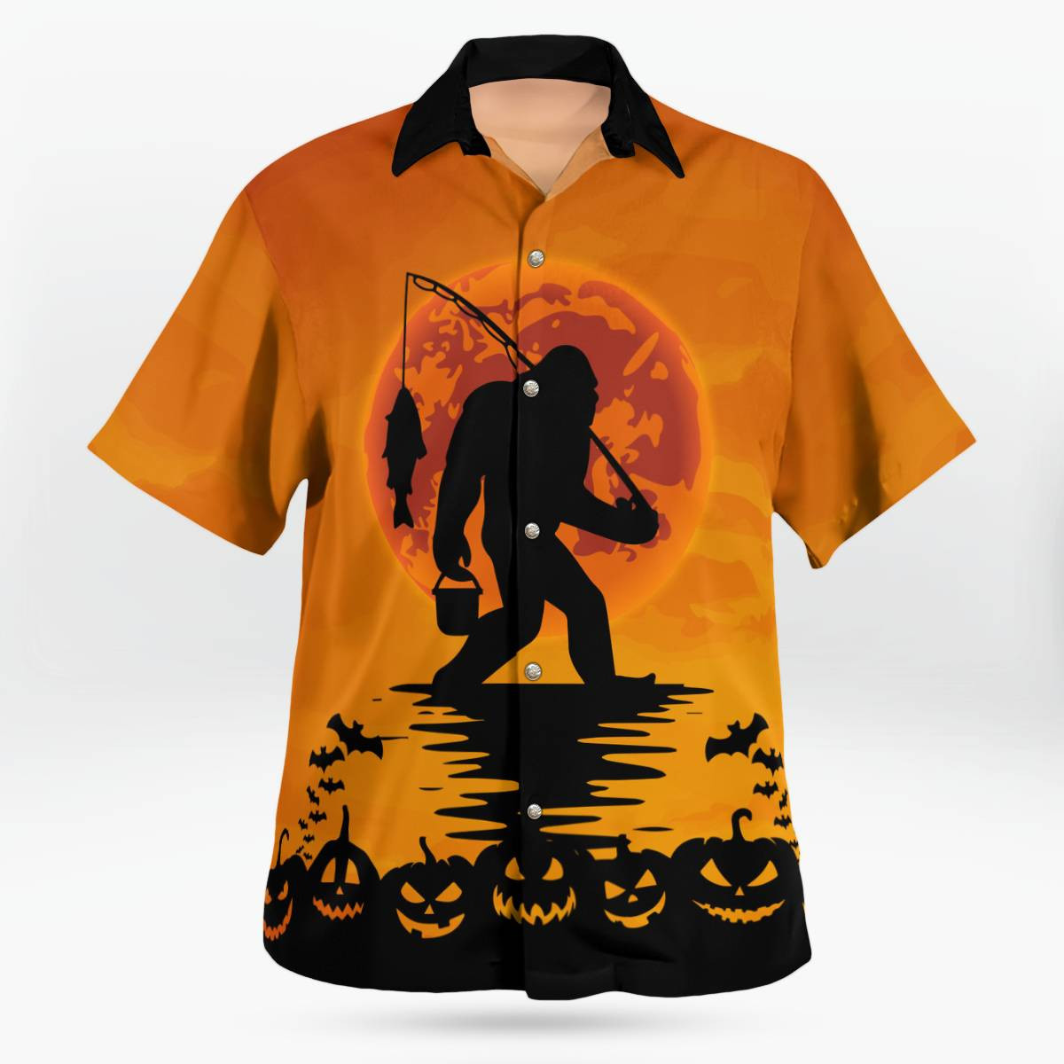 Bigfoot Halloween AOP Hawaii Shirt