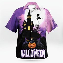 Crow Halloween AOP Hawaii Shirt