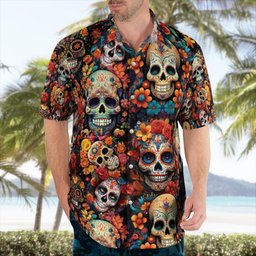 Skull  AOP Hawaii Shirt