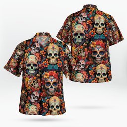 Skull  AOP Hawaii Shirt