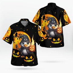 Penguin Halloween AOP Hawaii Shirt