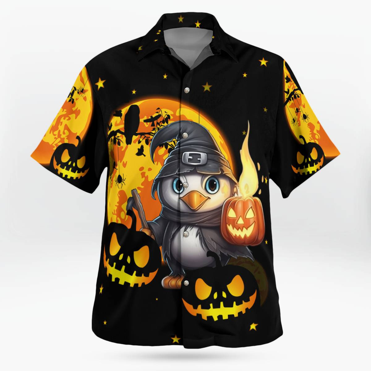 Penguin Halloween AOP Hawaii Shirt
