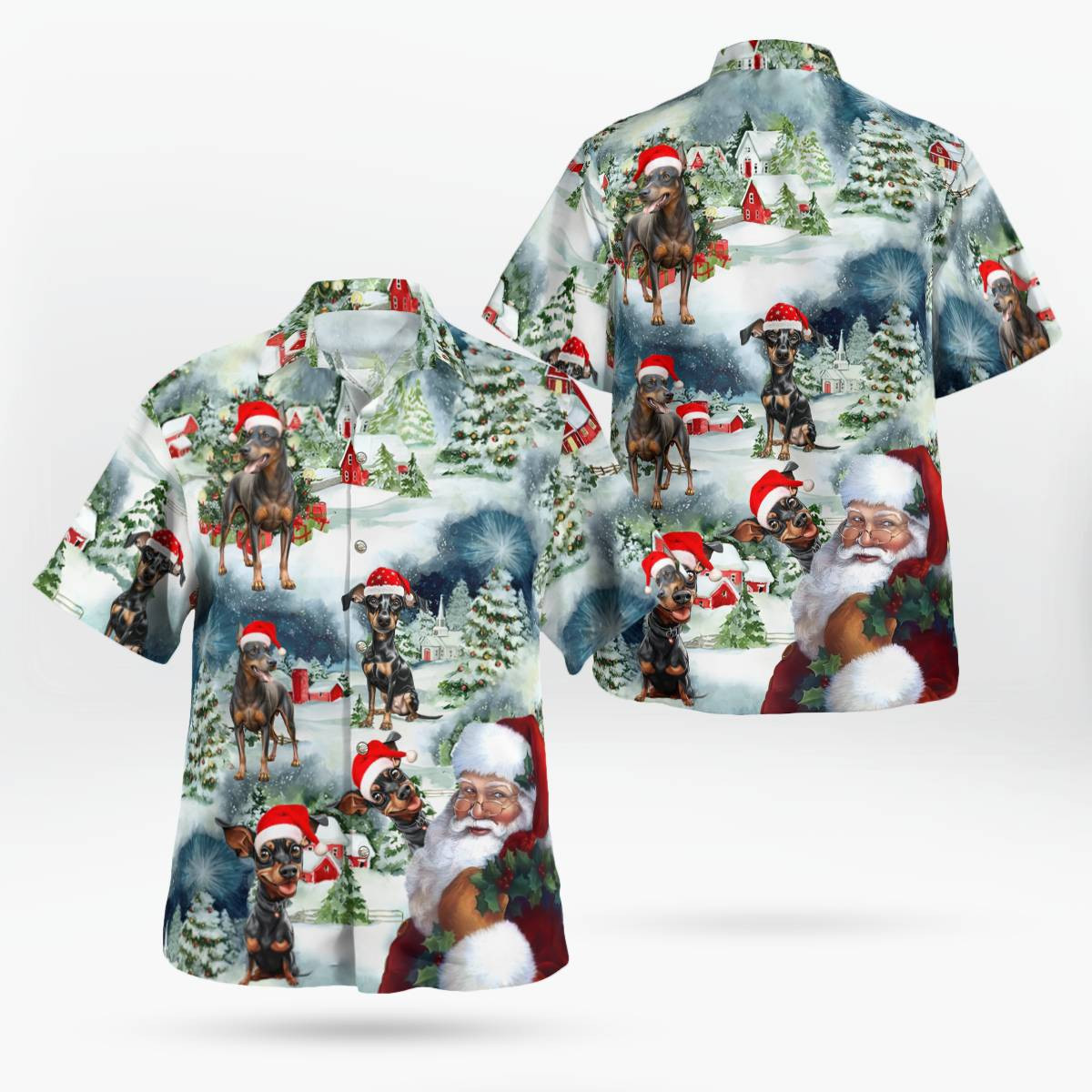 Premium Doberman AOP Hawaii Shirt