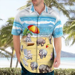 Hippo AOP Hawaii Shirt