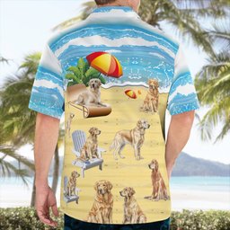 Golden Retriever AOP Hawaii Shirt