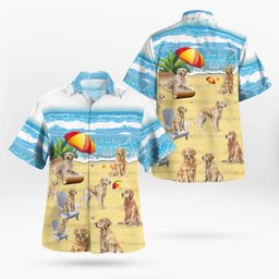 Golden Retriever AOP Hawaii Shirt