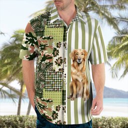 Golden Retriever AOP Hawaii Shirt