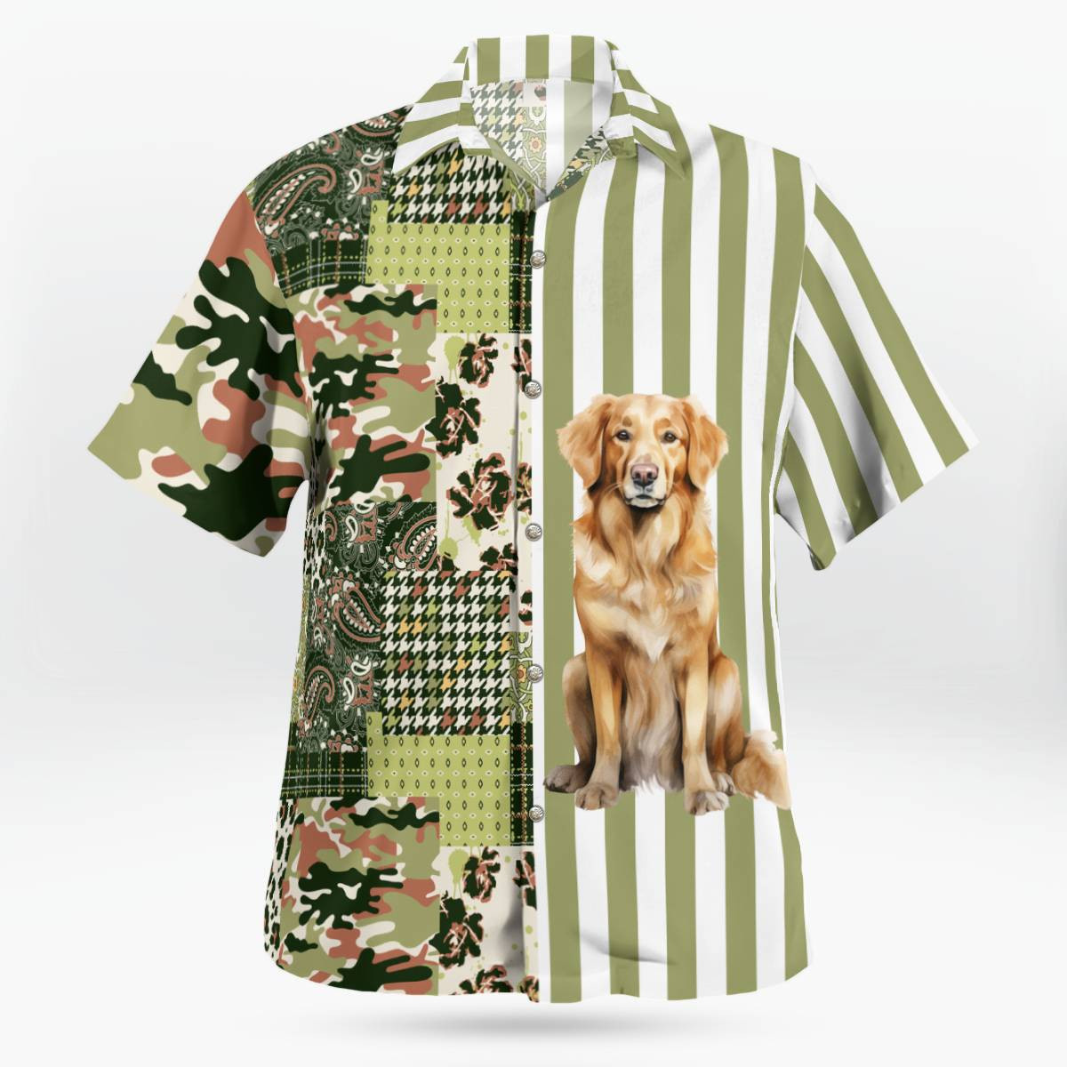 Golden Retriever AOP Hawaii Shirt