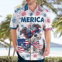 Schnauzer AOP Hawaii Shirt