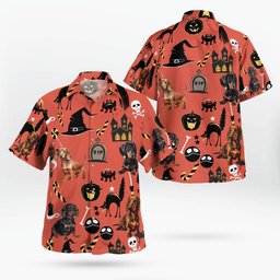 Dachshund Halloween  AOP Hawaii Shirt