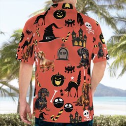 Dachshund Halloween  AOP Hawaii Shirt