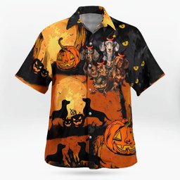 Dachshund Halloween AOP Hawaii Shirt