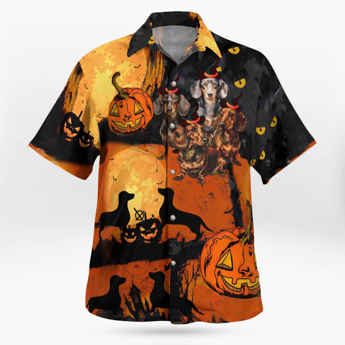 Dachshund Halloween AOP Hawaii Shirt