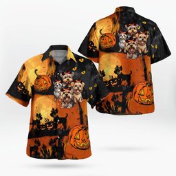 Yorkshire Terriers Halloween AOP Hawaii Shirt