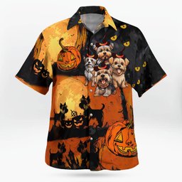 Yorkshire Terriers Halloween AOP Hawaii Shirt