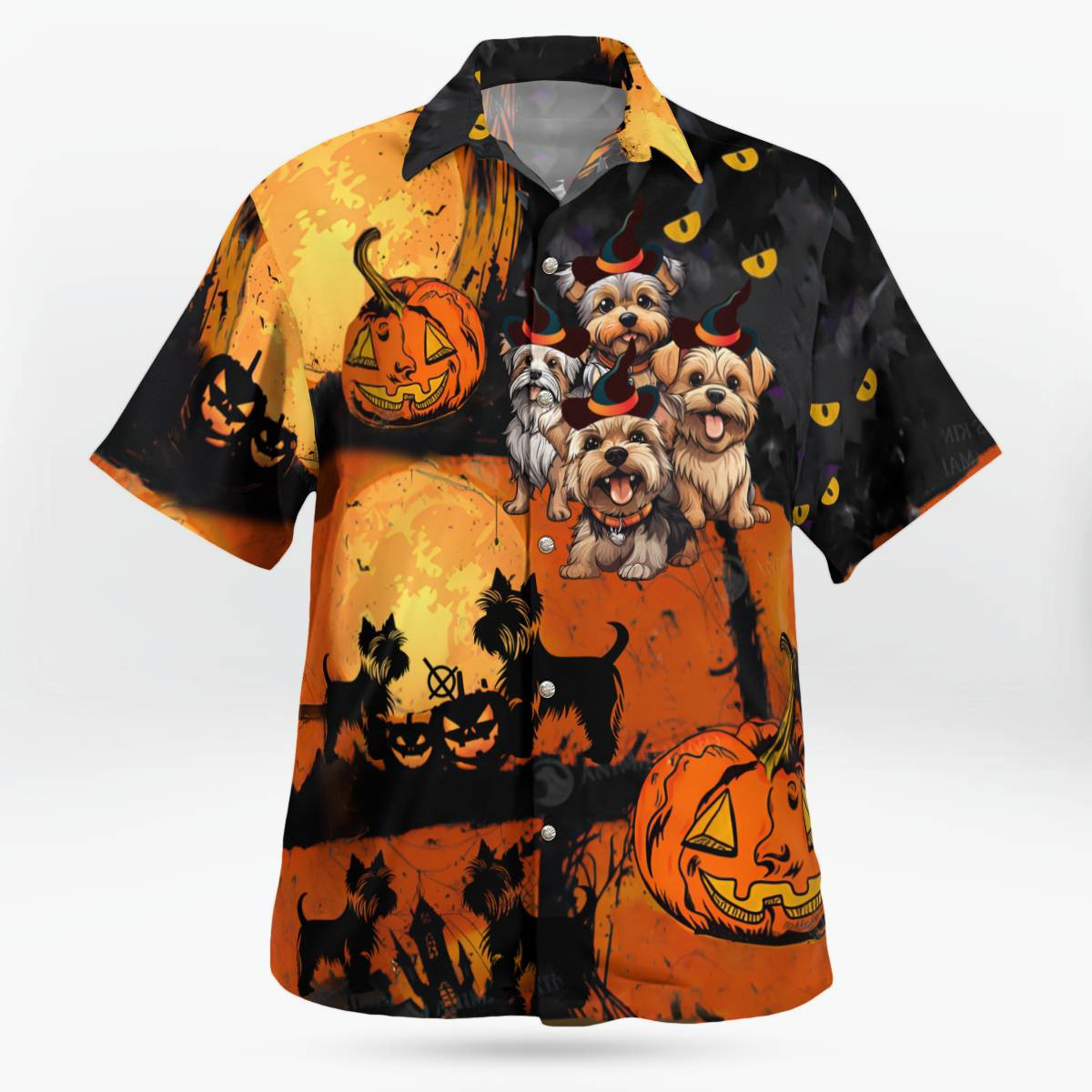 Yorkshire Terriers Halloween AOP Hawaii Shirt