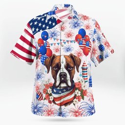 Boxer Dog AOP Hawaii Shirt