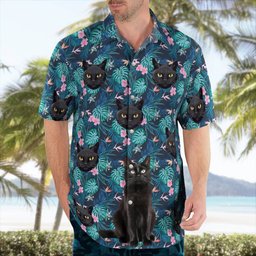 Black Cat Hawaii Shirt