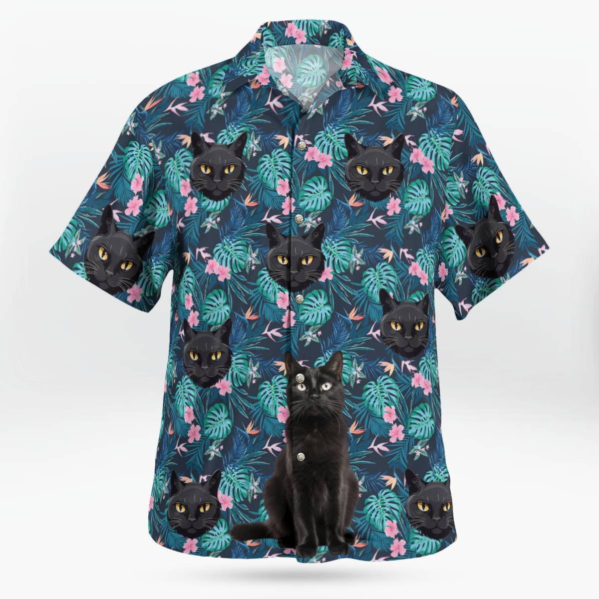 Black Cat Hawaii Shirt