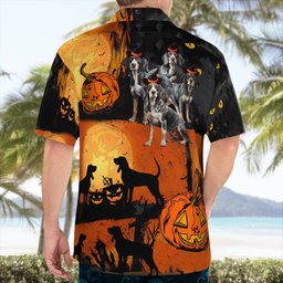 Bluetik Coonhound Halloween Hawaii Shirt