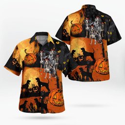 Bluetik Coonhound Halloween Hawaii Shirt