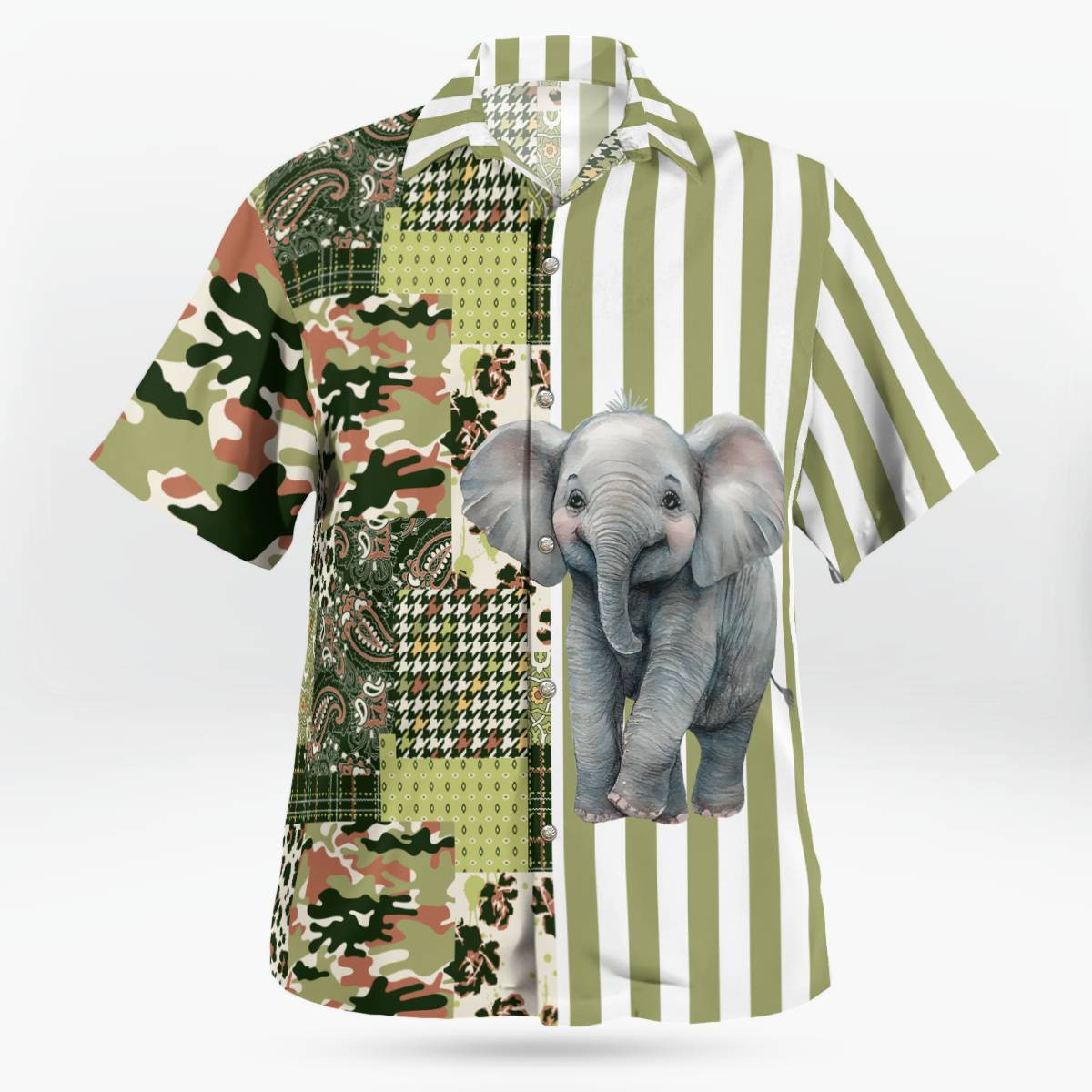 Elephants AOP Hawaii Shirt
