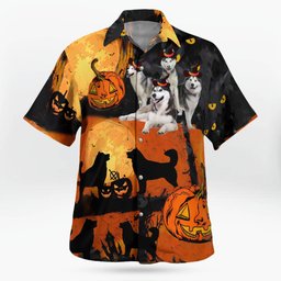 Alaskan Malamute Halloween AOP Hawaii Shirt