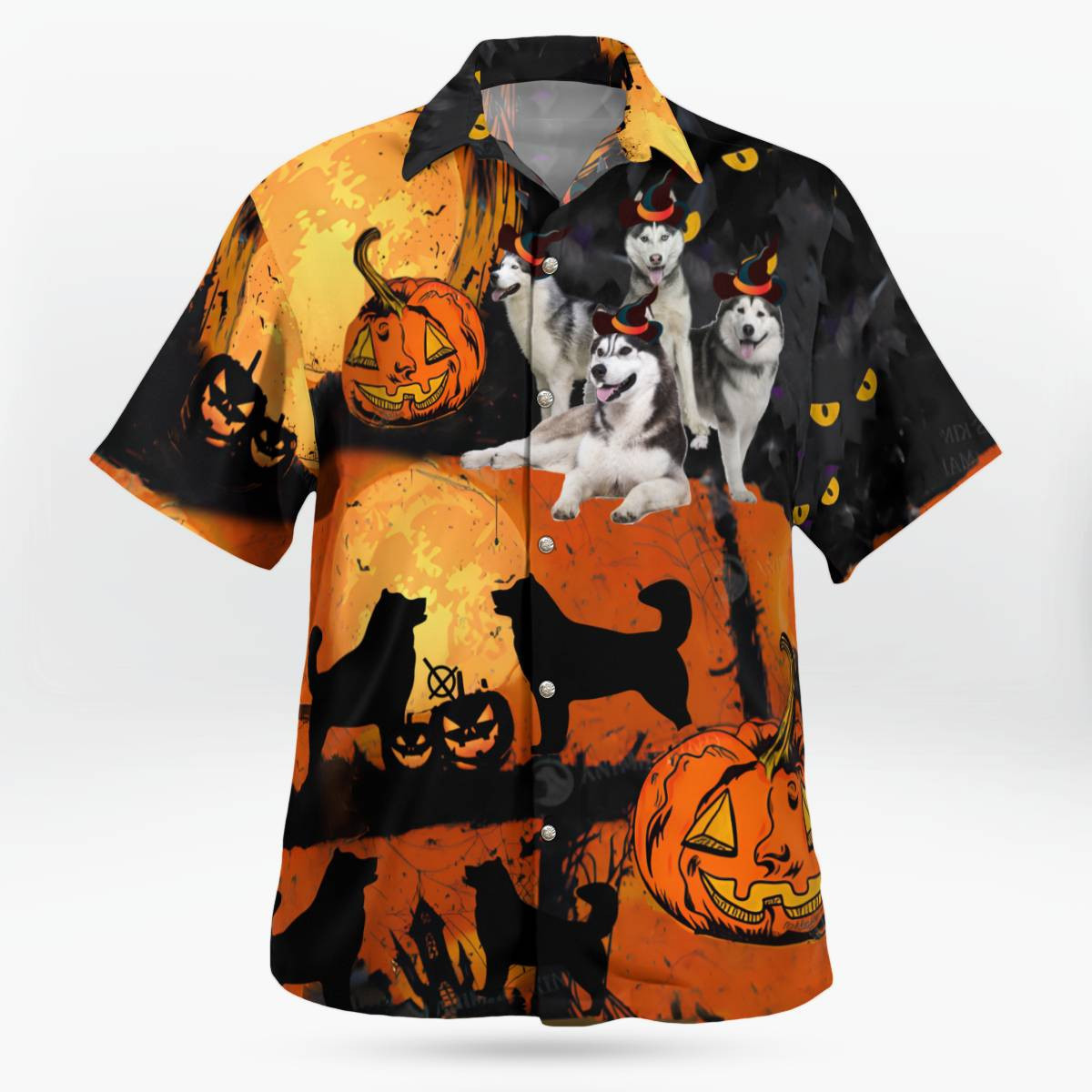 Alaskan Malamute Halloween AOP Hawaii Shirt