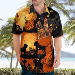 Bloodhound Halloween AOP Hawaii Shirt