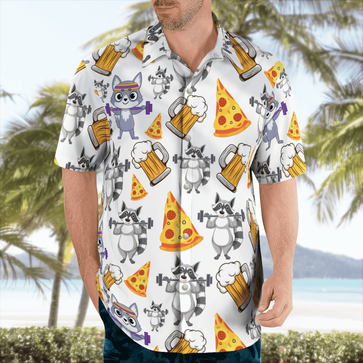 Raccoon Hawaii Shirt