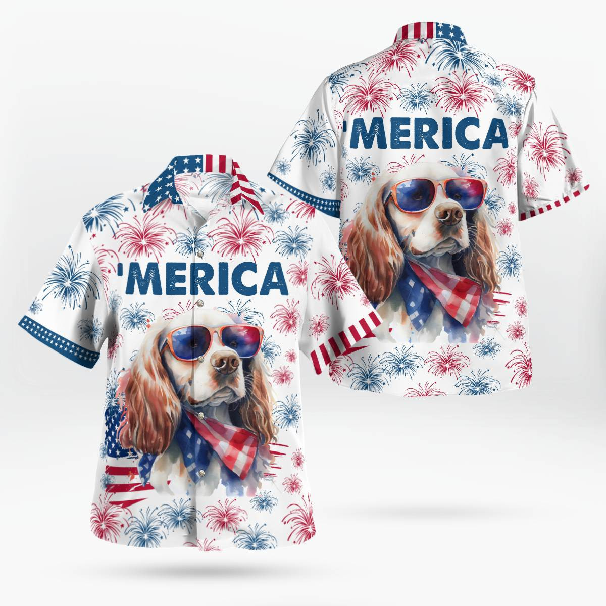 Cocker Spaniel AOP Hawaii Shirt