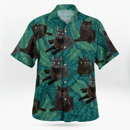 Black cat AOP Hawaii Shirt
