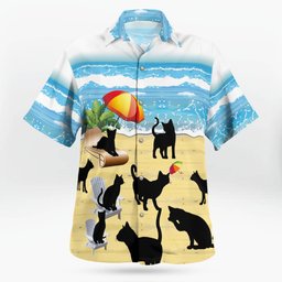 Black Cat AOP Hawaii Shirt