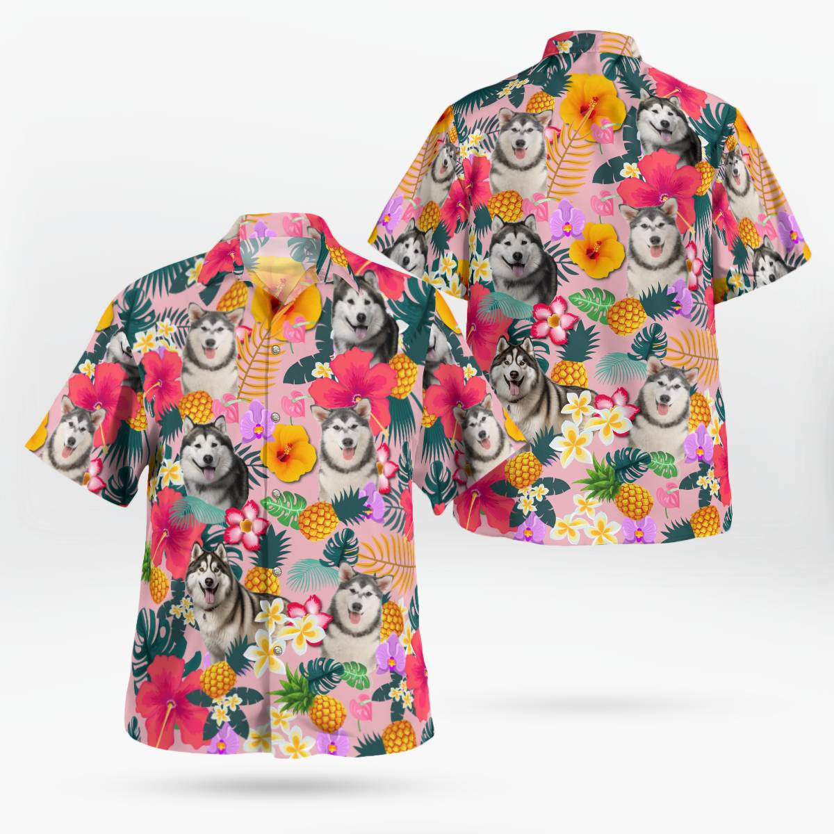 Siberian Husky Hawaii Shirt