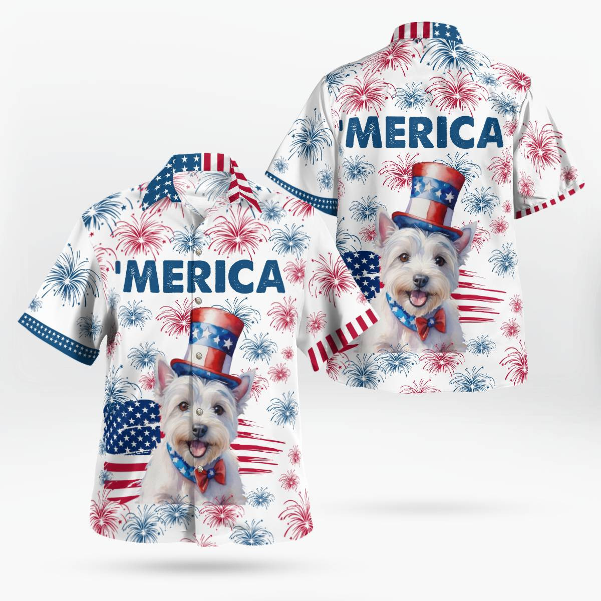 Westie AOP Hawaii Shirt
