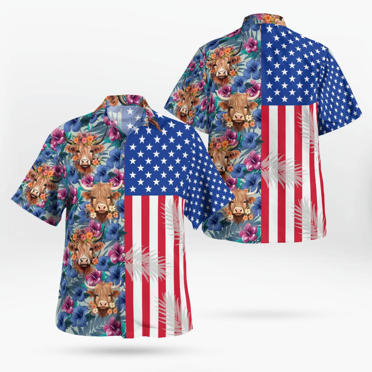 Cow AOP Hawaii Shirt